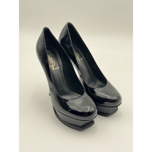 Yves Saint Laurent Trib Too Heels Patent Leather Size 36/5 - Picture 1 of 8